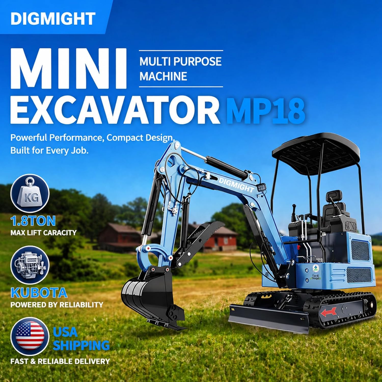 DIGMIGHT 2 Ton Mini Excavator Review: Honest Pros & Cons 2 DIGMIGHT 2 ton mini excavator review features that matter in real use