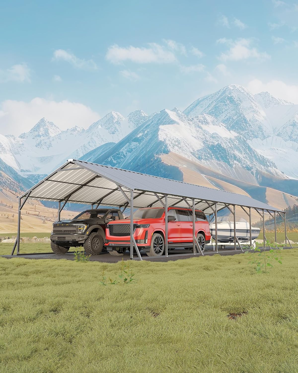GarveeLife metal carport review — full unboxing showing every item included