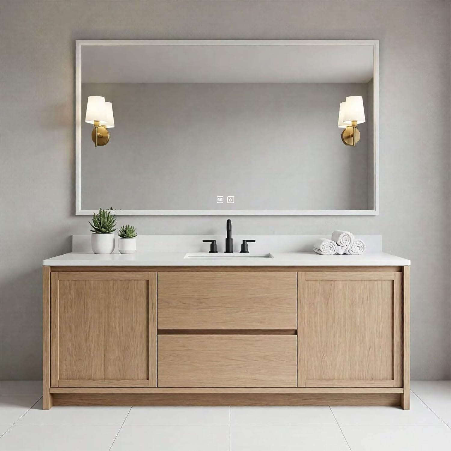 High QLO 36IN bathroom vanity review build quality and materials close-up