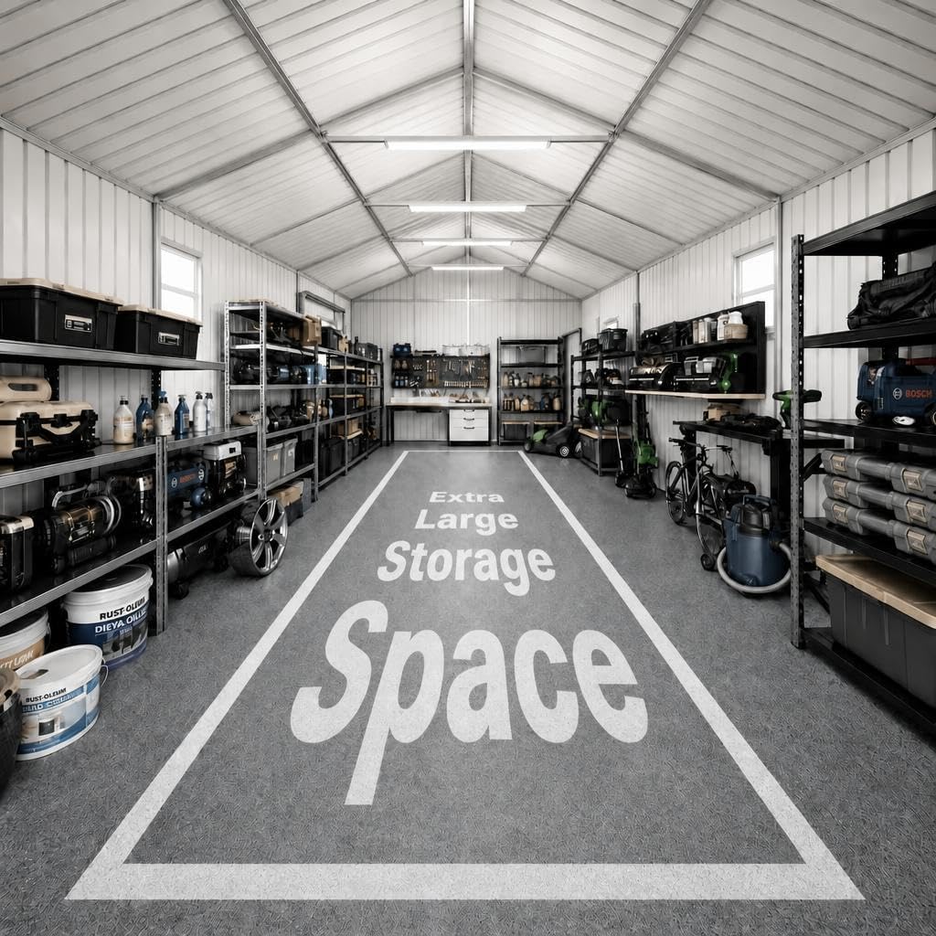 IDEALHOUSE 12x25 metal garage shed review — performance testing over multiple weeks