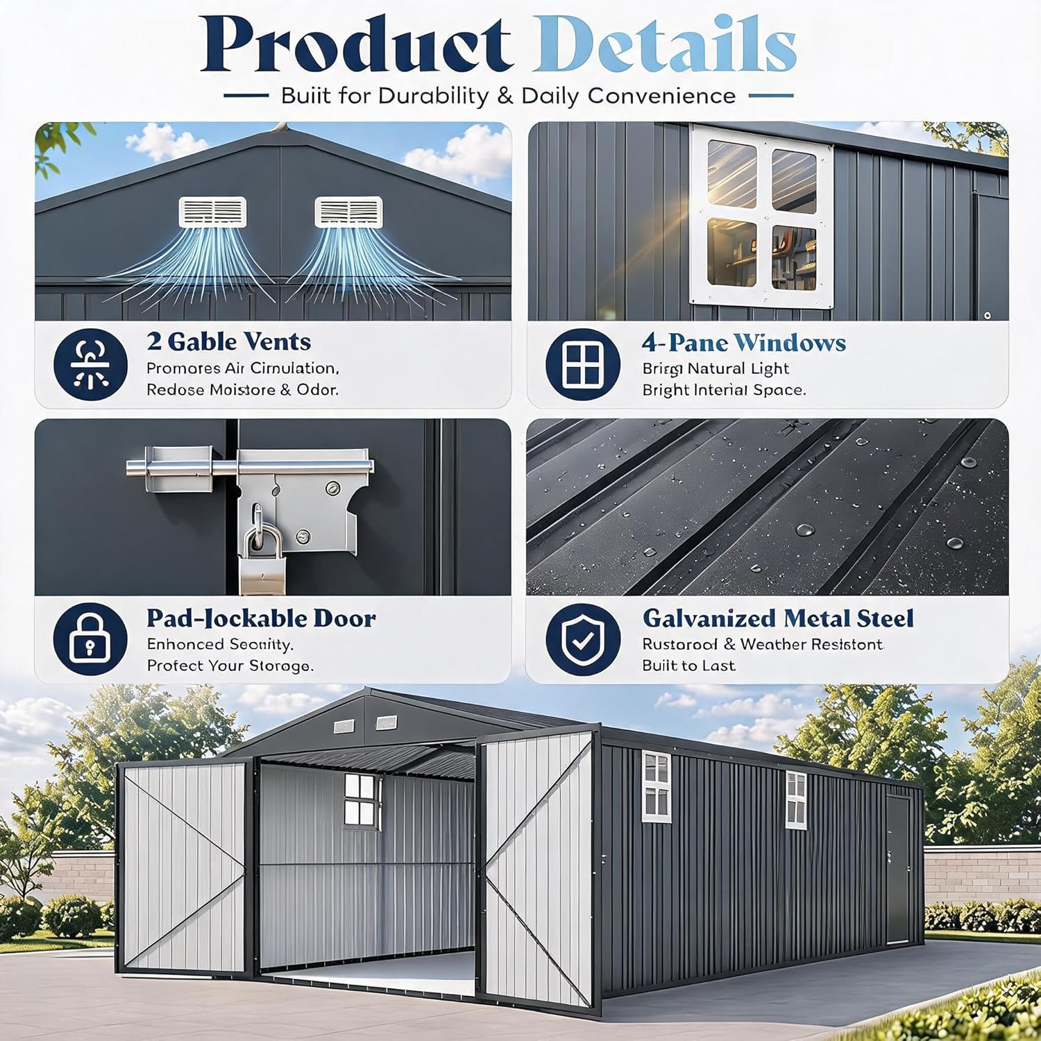 Setup and practical use guide for IDEALHOUSE 12x25 metal garage shed review