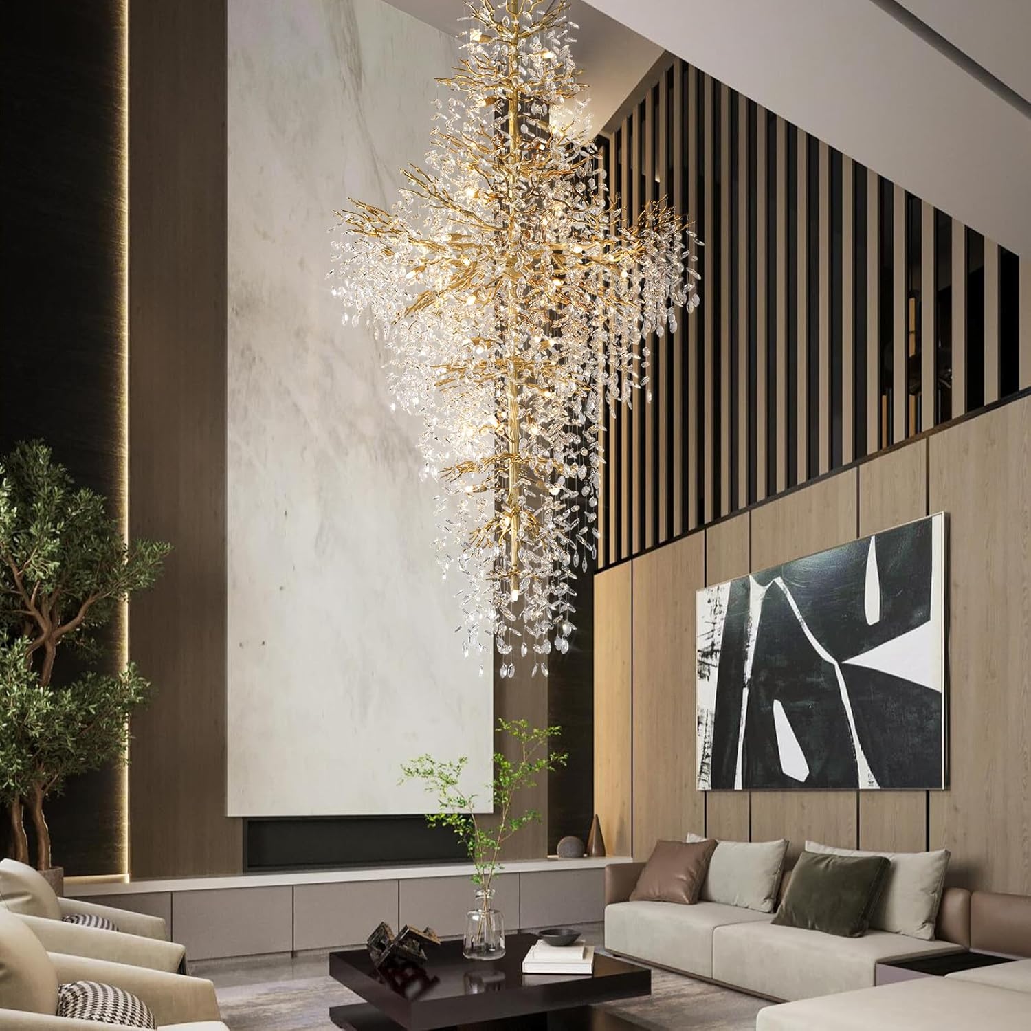 YIOSI gold tree branch chandelier review,YIOSI gold tree branch chandelier review and rating,is YIOSI gold tree branch chandelier worth buying,YIOSI crystal chandelier review pros cons,YIOSI K9 crystal chandelier review honest opinion,YIOSI 27-light chandelier review verdict setup and first use experience