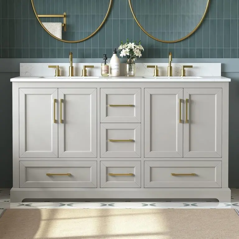 Image 1 of 60 inch double sink bathroom vanity review