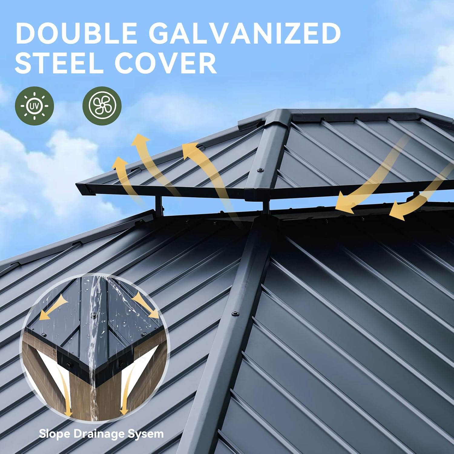 Aoxun 12x16 Carport Review: Honest Pros & Cons Worth Buying? 3 Aoxun 12x16 carport review — setup process showing team assembling cedar wood frame and attaching galvanized steel roof panels