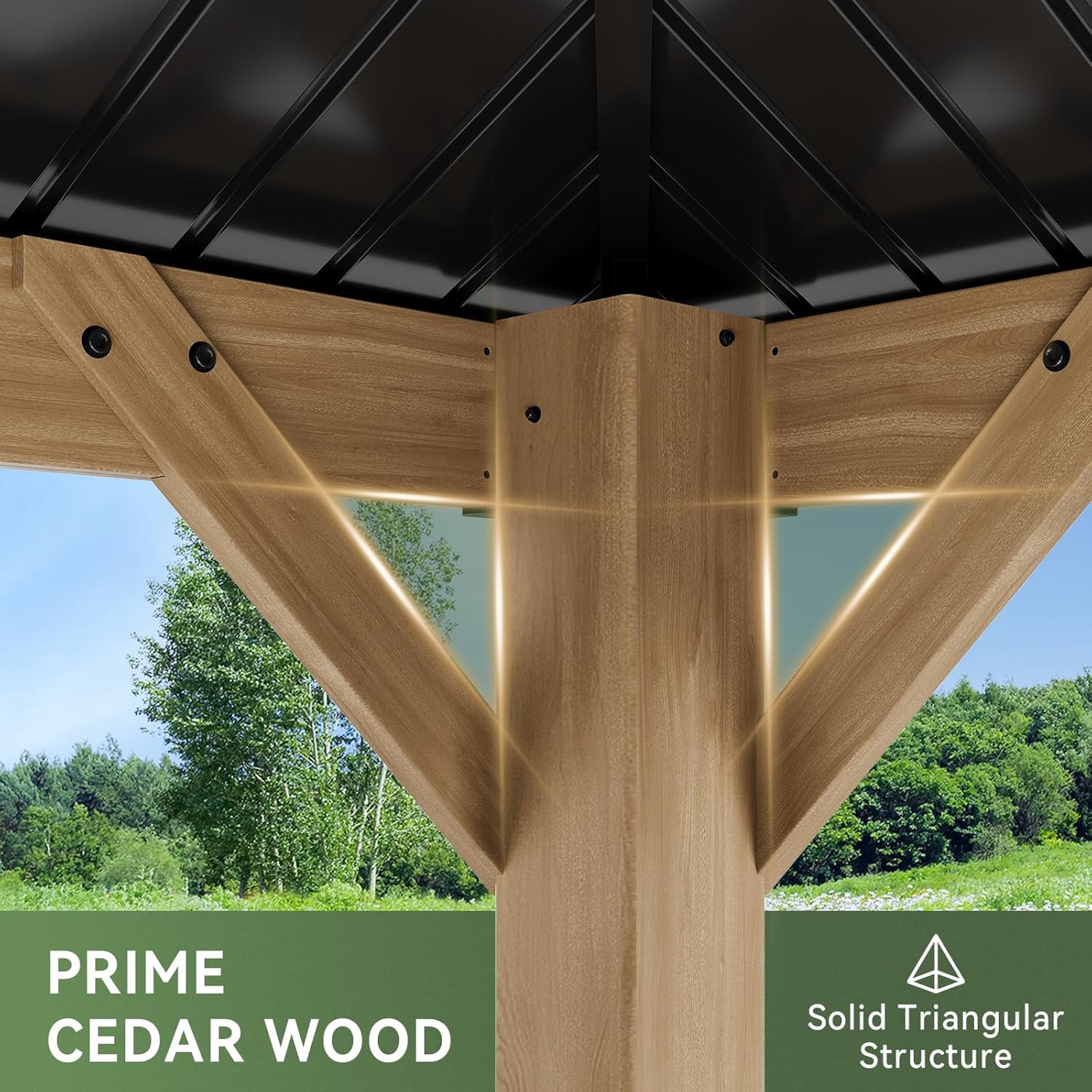Aoxun 12x16 Carport Review: Honest Pros & Cons Worth Buying? 4 Aoxun 12x16 carport review — performance test results showing water runoff on steel roof and structural integrity during wind