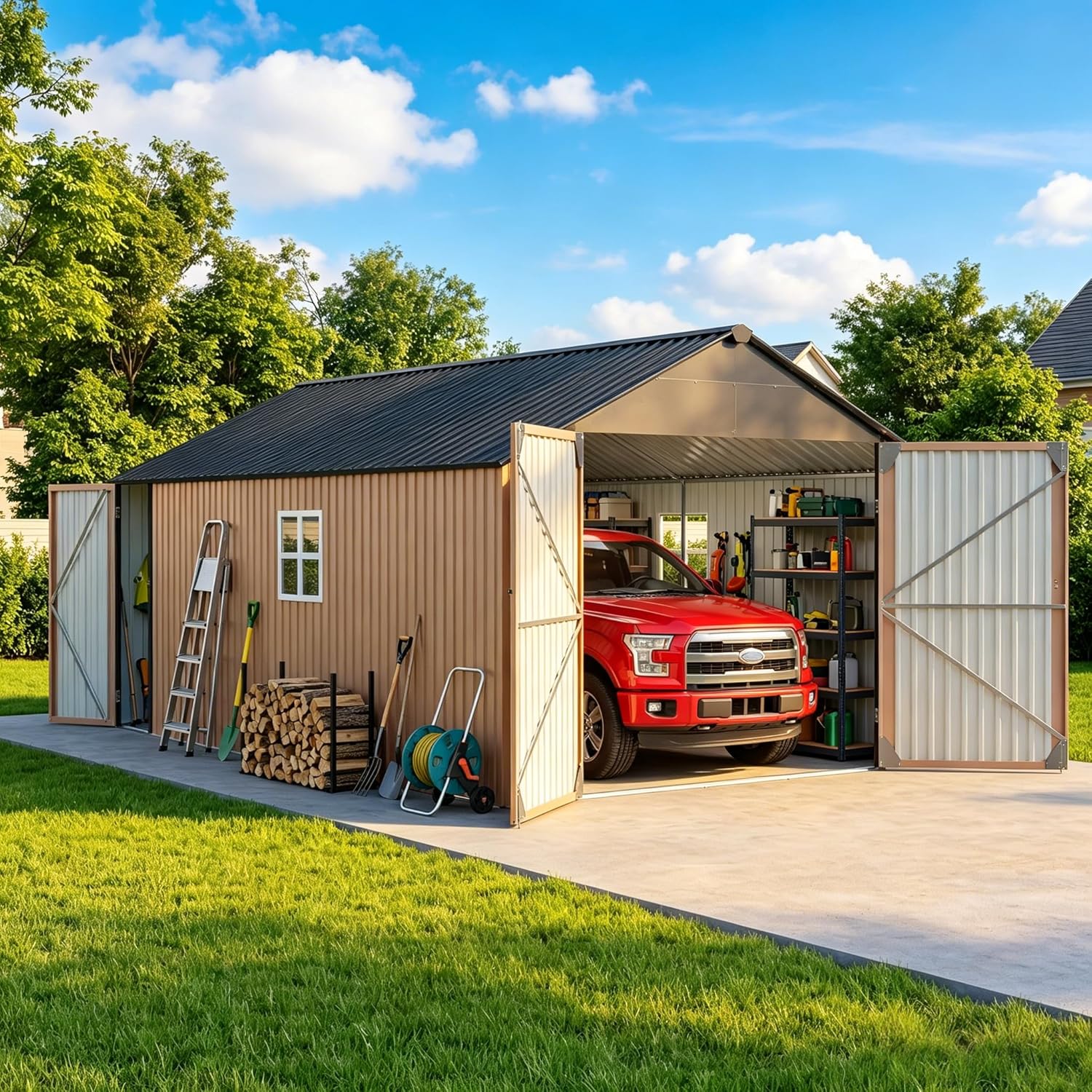 Aoxun metal storage shed review, Aoxun storage shed honest review, Aoxun shed pros cons review, Aoxun metal shed review verdict, Aoxun storage shed review and rating, is Aoxun storage shed worth buying build quality and materials close-up
