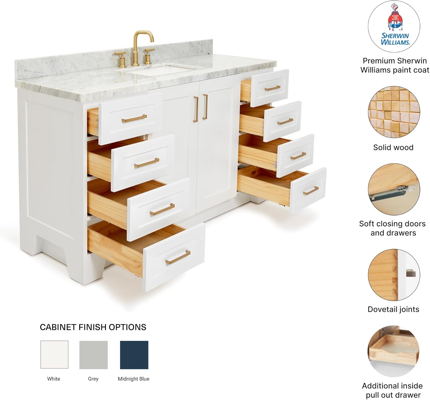 DKB Emilia 60 inch bathroom vanity review features in daily use