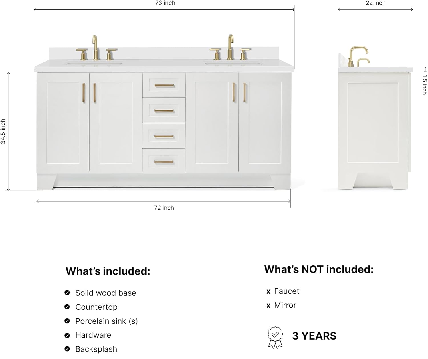 DKB Emilia 72 inch bathroom vanity double sink review, DKB Emilia vanity double sink review, 72 inch double sink vanity review, DKB Emilia vanity review and rating, DKB Emilia 72 inch vanity review pros cons, DKB Emilia vanity double sink review honest opinion unboxing and complete package contents