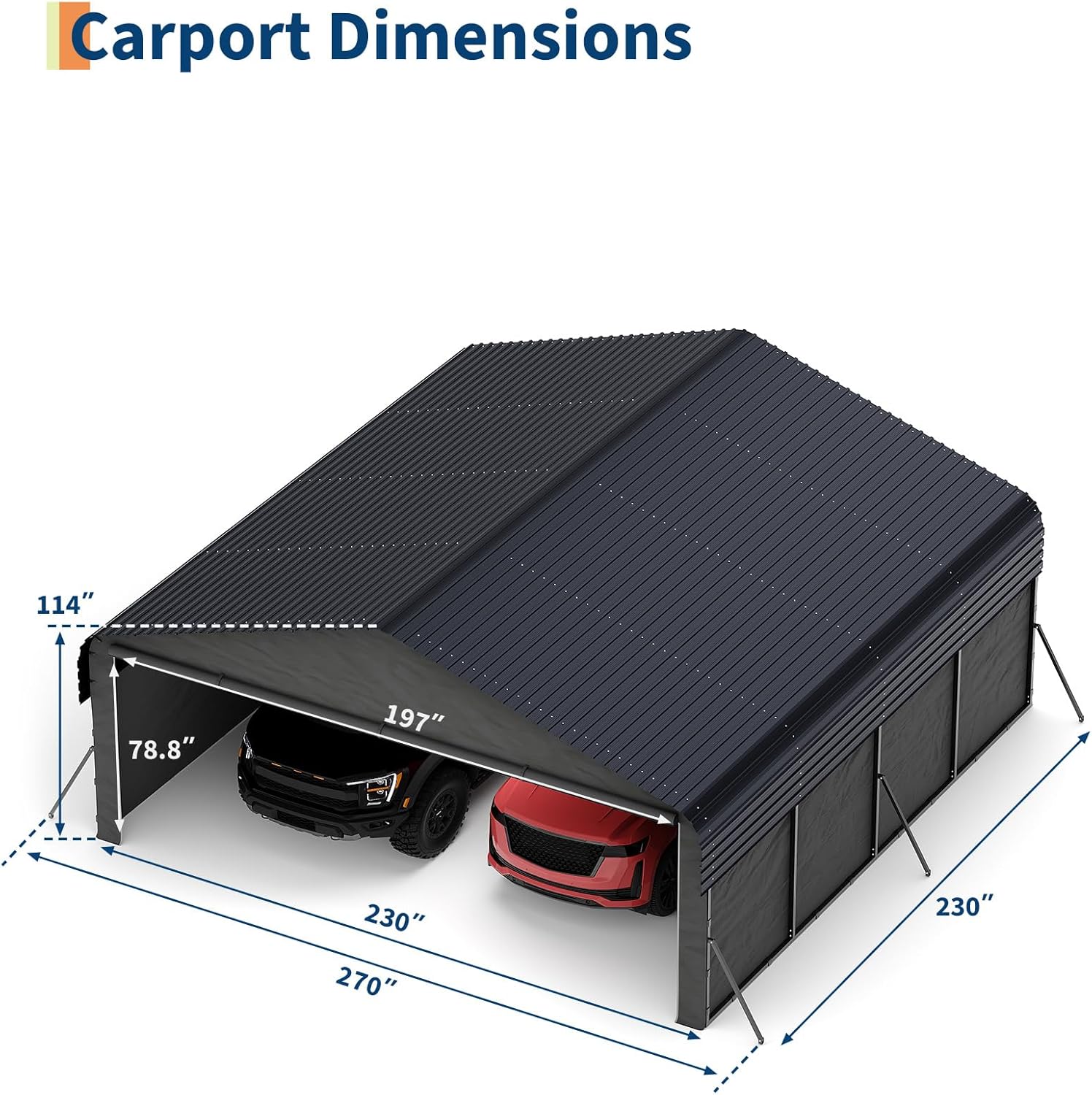 Garvee metal carport review performance testing over multiple weeks in wind and snow conditions