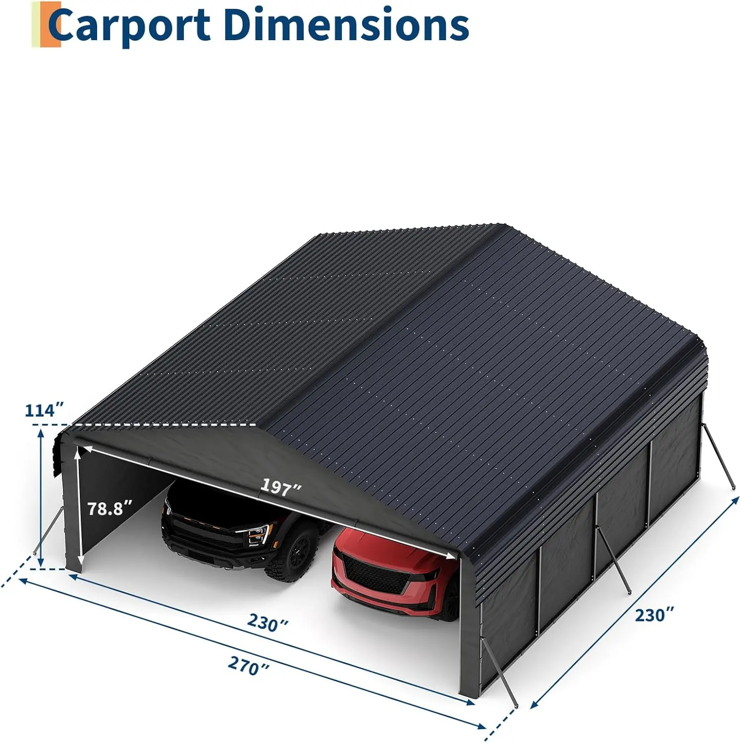 Garvee Metal Carport Review: Heavy-Duty & Worth Buying? 2 Garvee metal carport review performance testing over multiple weeks in wind and snow conditions