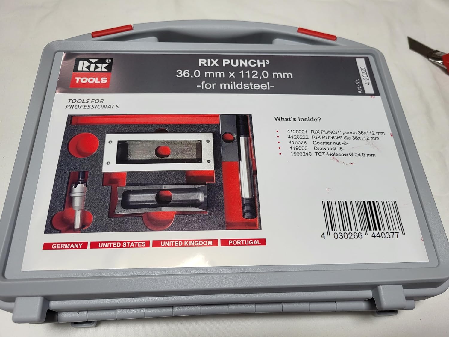 Rix Tools Punch Die Set Review: Expert Verdict & Pros Cons 2 Rix Tools punch die set review unboxing - complete package contents including punch, die, draw bolt, hole saw, and carrying case