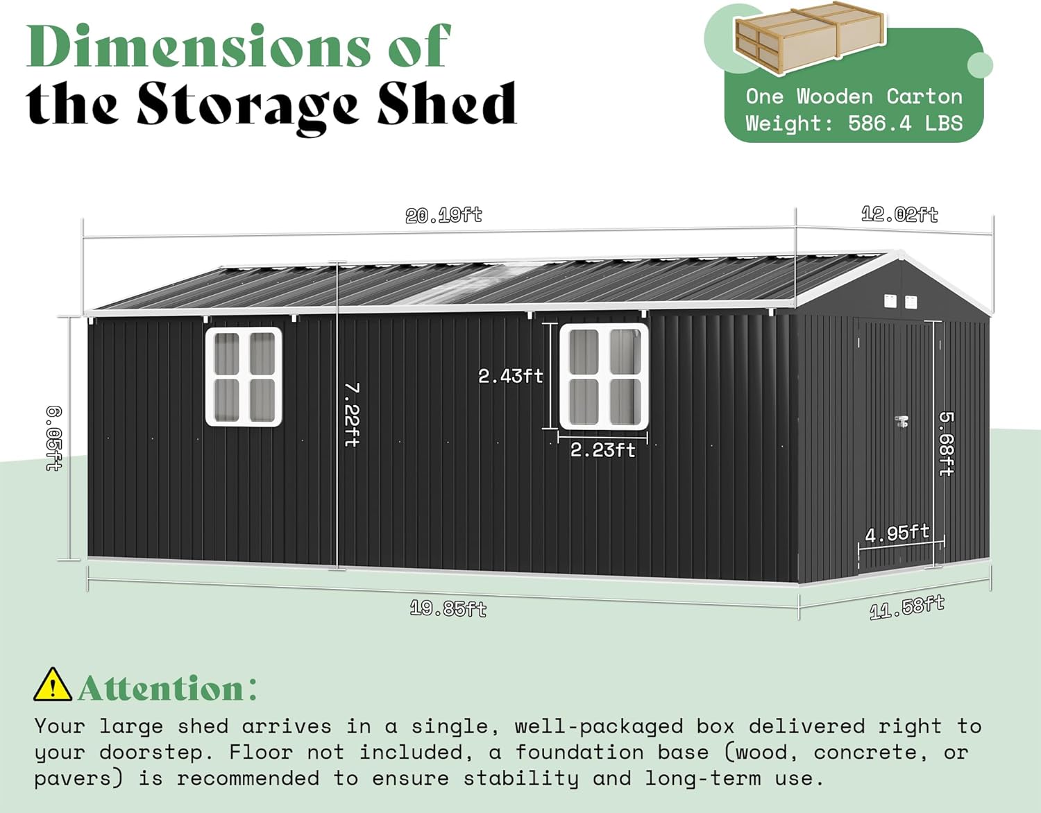 VanAcc 12x20x7.2 FT outdoor storage shed review — testing methodology and evaluation criteria