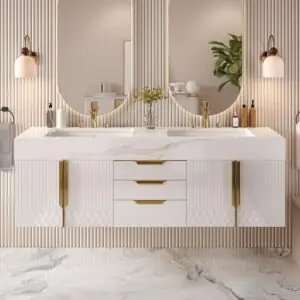 Image 1 of homary 60 inch floating bathroom vanity review