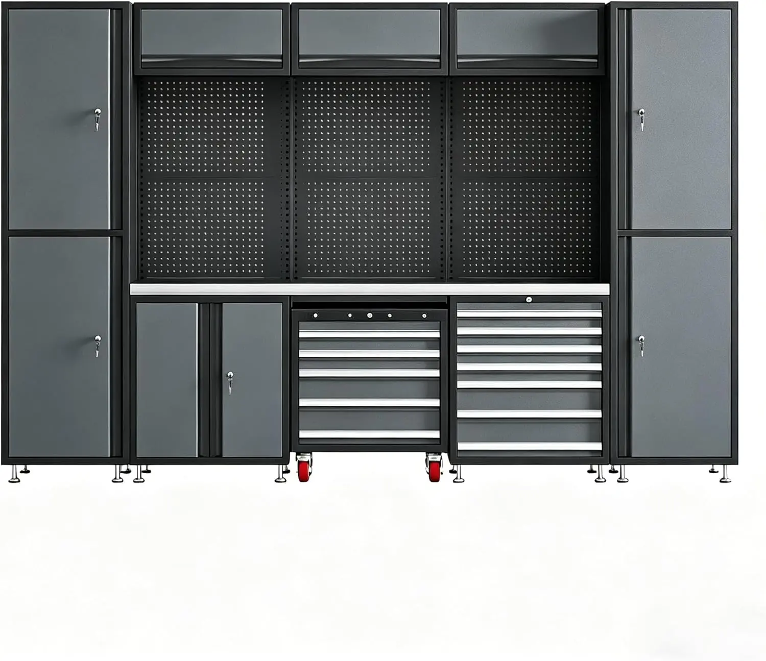 wipiaaao garage storage cabinet review: Pros & Cons verdict 1 wipiaaao garage storage cabinet review close-up of steel construction, weld points, and anti-rust coating on metal panels