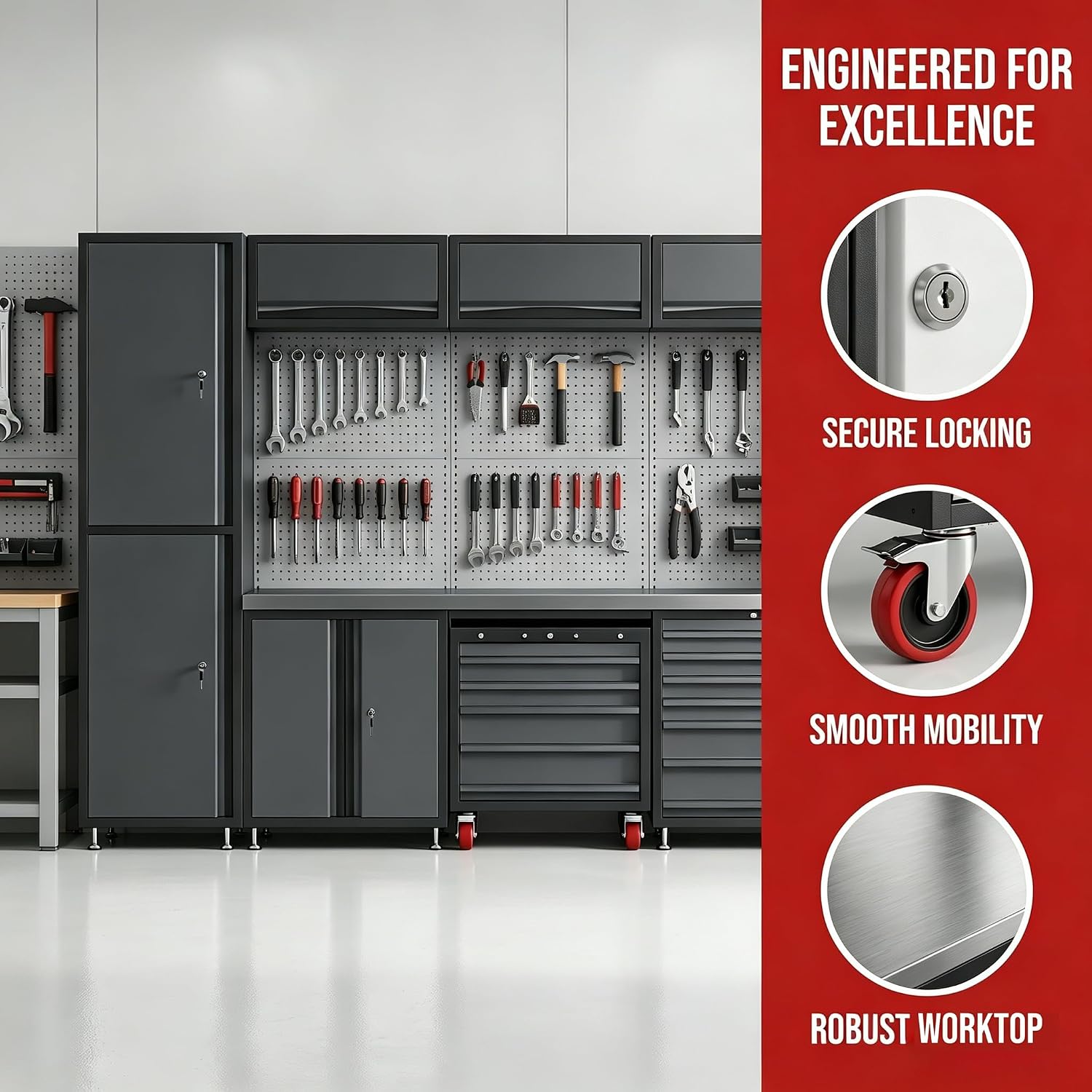 wipiaaao garage storage cabinet review testing load capacity on workbench and drawers with real tools