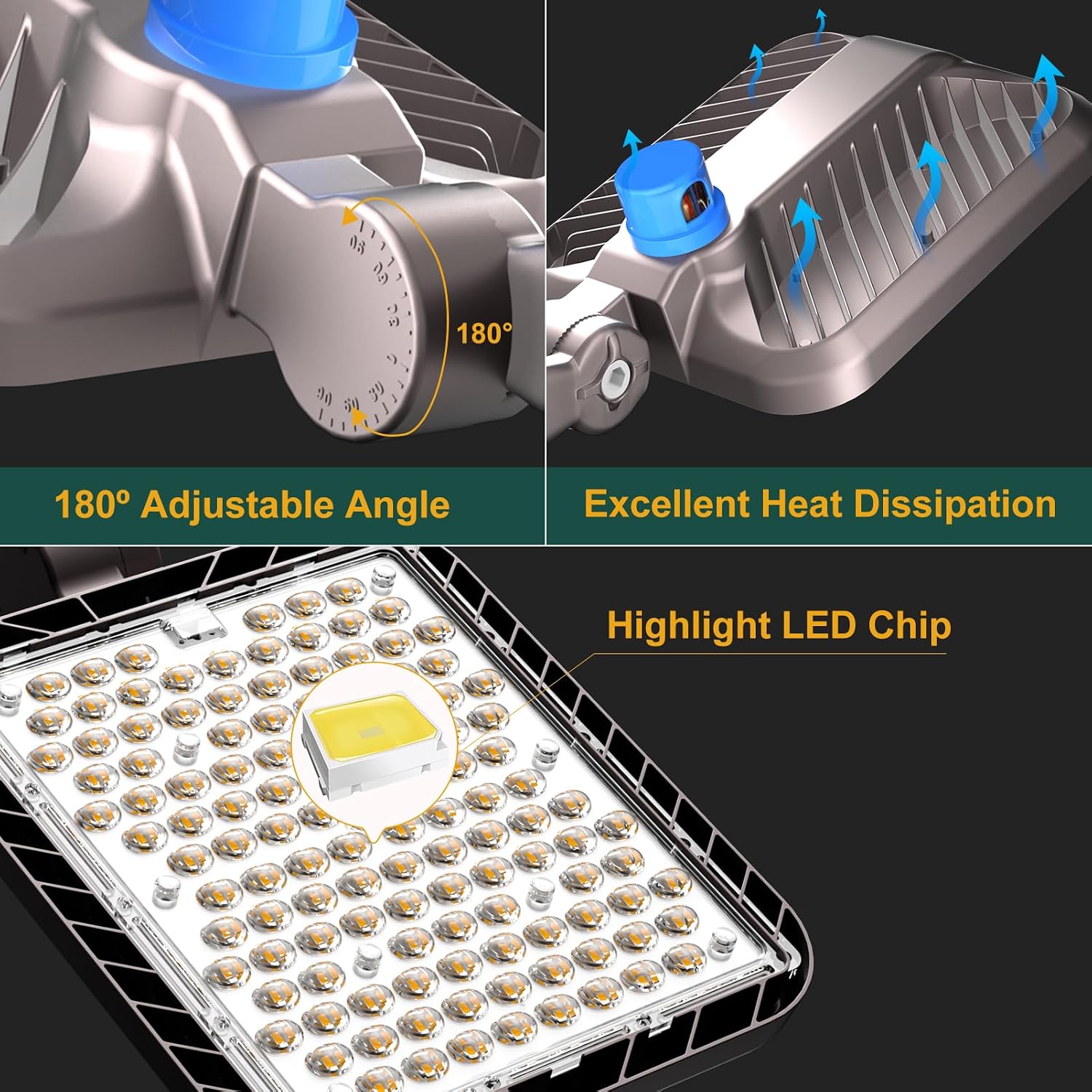 ACOHOOK 400W LED Parking Lot Light Review: Pros & Cons 4 ACOHOOK 400W LED parking lot light review, ACOHOOK parking lot light review and rating, is ACOHOOK 400W LED parking lot light worth buying - performance testing and real-world results
