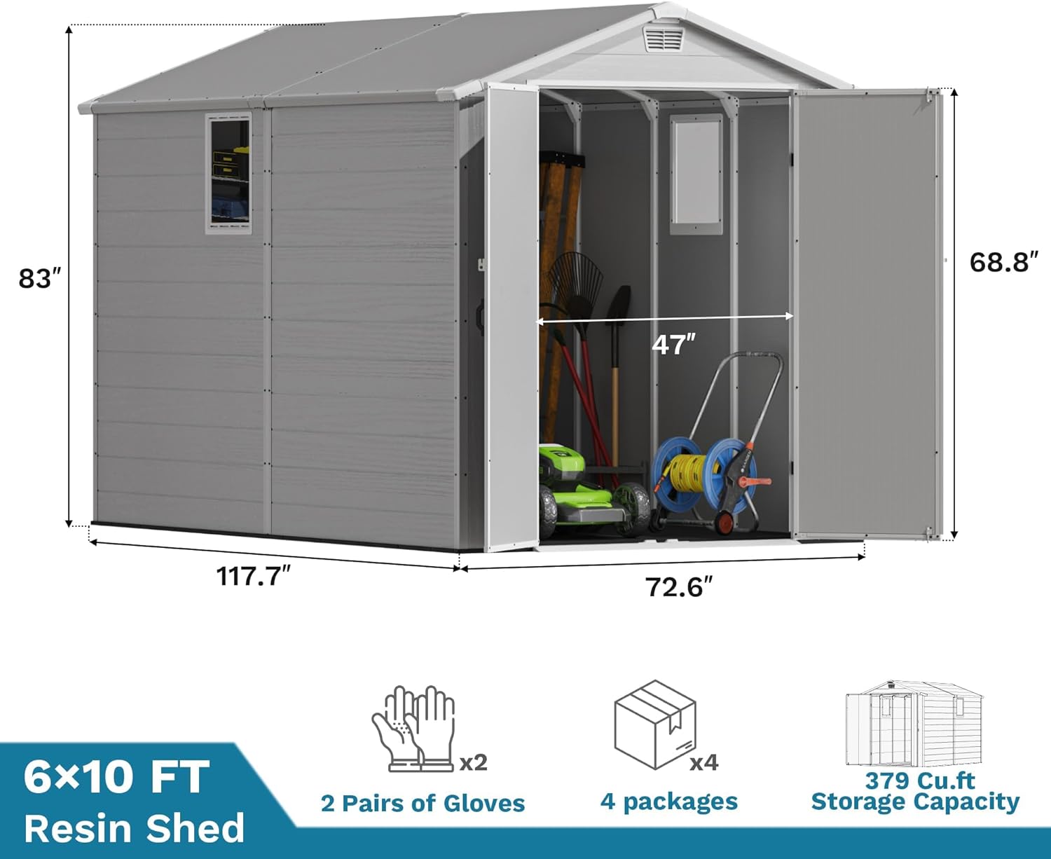Devoko 6x10 Plastic Storage Shed Review: Worth Buying? 2 Devoko 6x10 plastic storage shed review,Devoko 6x10 shed review and rating,is Devoko 6x10 shed worth buying,Devoko 6x10 plastic shed review pros cons,Devoko 6x10 shed review honest opinion,Devoko 6x10 storage shed review verdict setup process and initial configuration
