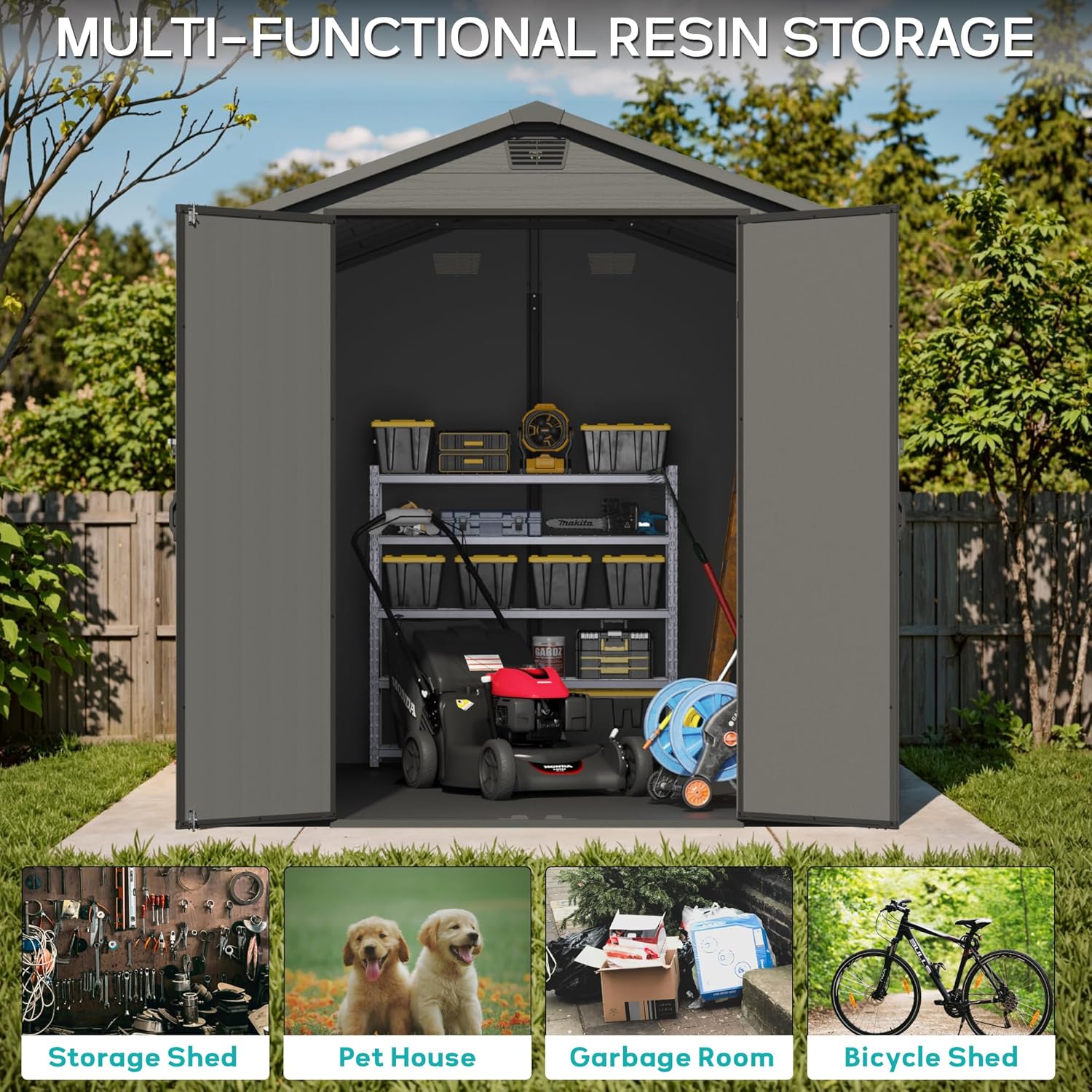 Greesum 6x10 Plastic Storage Shed Review: Honest Pros & Cons 4 Greesum 6x10 plastic storage shed review features evaluated through real use