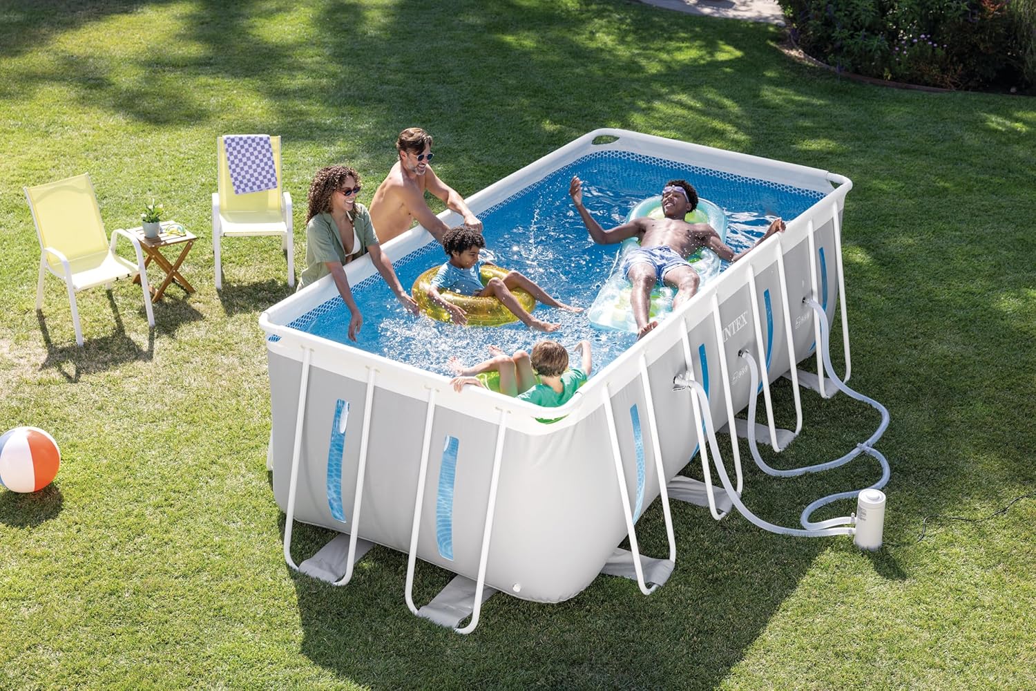 Intex 26769EH Review: Unbiased Pros & Cons 3 Step-by-step guide for Intex 26769EH review - setting up the rectangular pool