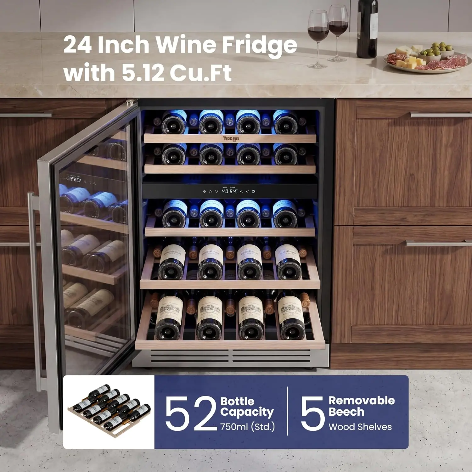 Yeego 24 inch wine cooler review,Yeego wine cooler review and rating,is Yeego 24 inch wine cooler worth buying,Yeego wine cooler review pros cons,Yeego wine cooler honest opinion,Yeego dual zone wine cooler review verdict — features that matter in real use
